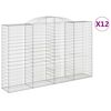 vidaXL 12 db &iacute;ves horganyzott vas gabion kos&aacute;r 300x50x180/200 cm