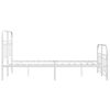 vidaXL fehér fém ágykeret fej- és lábtámlával 120x200 cm