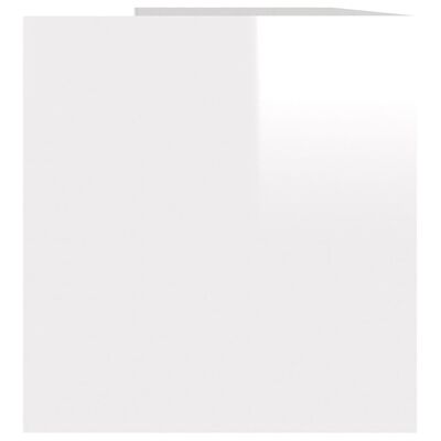 vidaXL magasfényű fehér szerelt fa lemeztároló doboz 71 x 34 x 36 cm