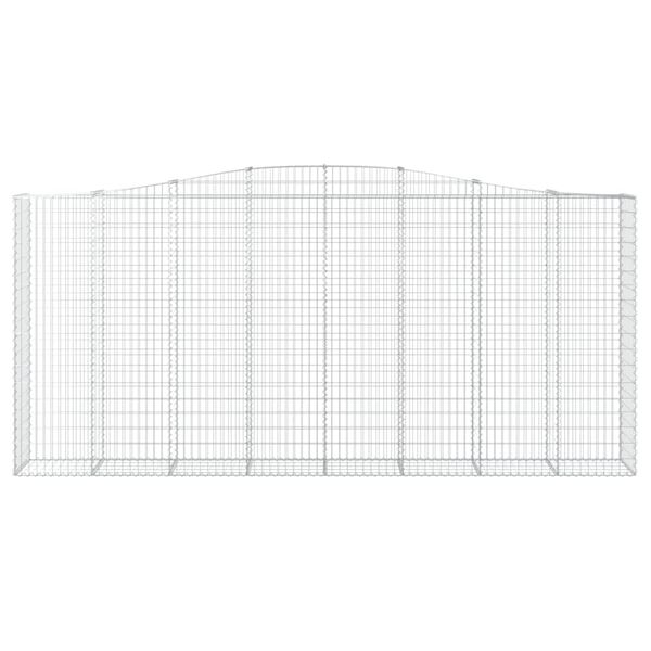 vidaXL 9 db &iacute;ves horganyzott vas gabion kos&aacute;r 400x50x180/200 cm