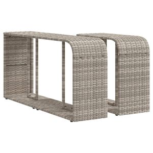 vidaXL 2 db vil&aacute;gossz&uuml;rke polyrattan t&aacute;rol&oacute;polc