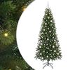 vidaXL Mű kar&aacute;csonyfa 300 LED-del &aacute;llv&aacute;nnyal Z&ouml;ld 210 cm PE &eacute;s PVC