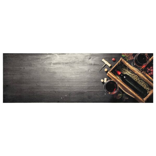 vidaXL moshat&oacute; boros &uuml;veg mint&aacute;s b&aacute;rsony konyhai szőnyeg 60x180 cm