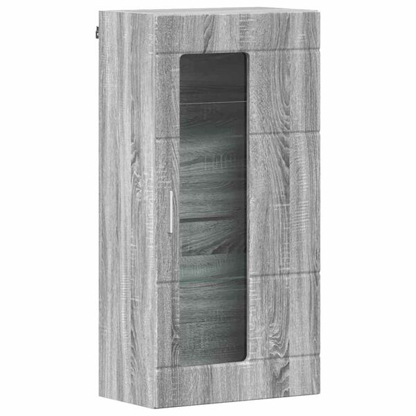 vidaXL Fali szekrény polcokkal Szürke sonoma 55 x 29 x 100 cm Faanyag