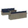 vidaXL Kerti Kanap&eacute; Szett 9 db Sz&uuml;rke [Műanyag]: Poly Rattan