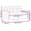 vidaXL kétszemélyes bordó szövet kanapé 140 cm