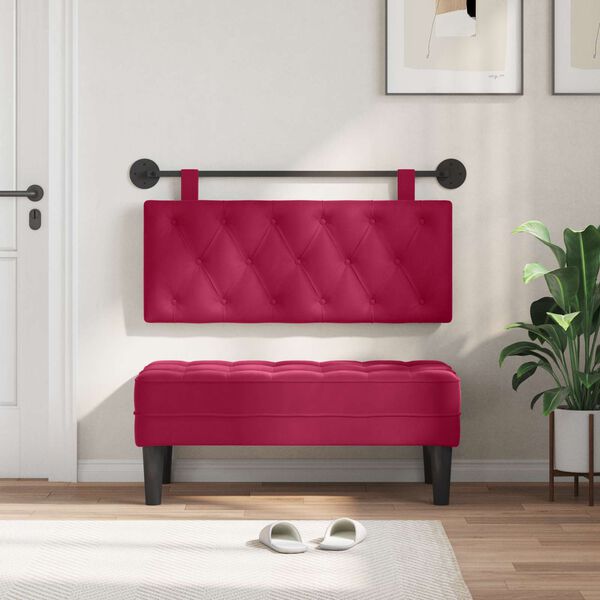 vidaXL Fali Fejt&aacute;mla Falra szerelhető Bord&oacute; 110 x 55 x 7 cm B&aacute;rsony