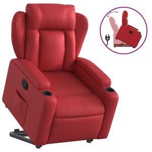 vidaXL piros műbőr fel&aacute;ll&aacute;st seg&iacute;tő d&ouml;nthető fotel