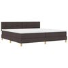 vidaXL Boxspring &aacute;gy matraccal s&ouml;t&eacute;tbarna 200 x 200 cm sz&ouml;vet