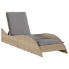 vidaXL b&eacute;zs polyrattan napoz&oacute;&aacute;gy p&aacute;rn&aacute;val 60x205x73 cm