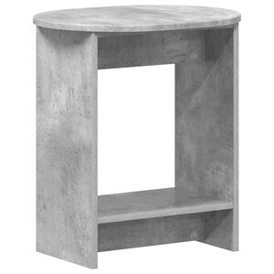vidaXL Oldal asztal Betonsz&uuml;rke 50 x 39,5 x 55 cm Szerelt Fa