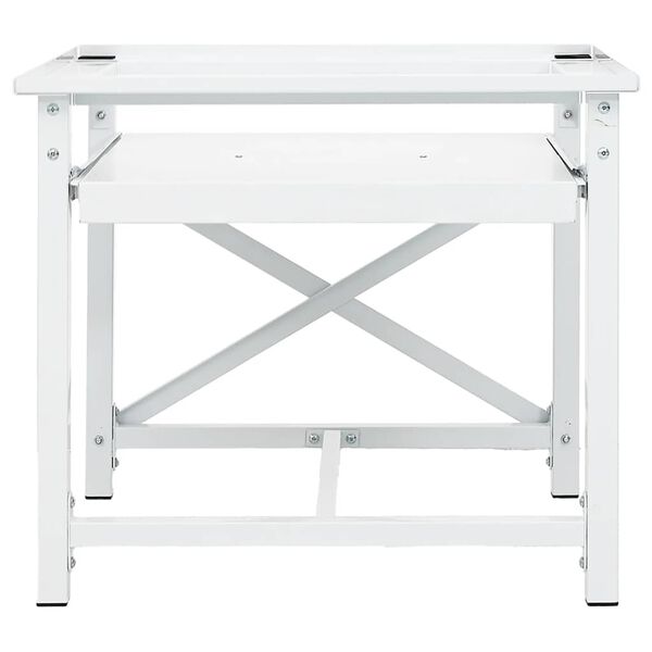 vidaXL feh&eacute;r mos&oacute;g&eacute;ptart&oacute; &aacute;llv&aacute;ny kih&uacute;zhat&oacute; polccal