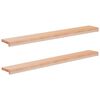 vidaXL Ablakp&aacute;rk&aacute;nyok 2 db Term&eacute;szetes 120 x 20 x 2 cm T&ouml;m&ouml;r b&uuml;kkfa