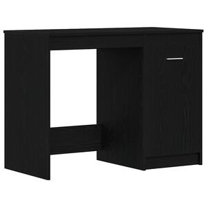vidaXL Asztal Fekete t&ouml;lgy 100 x 50 x 76 cm Szerelt Fa