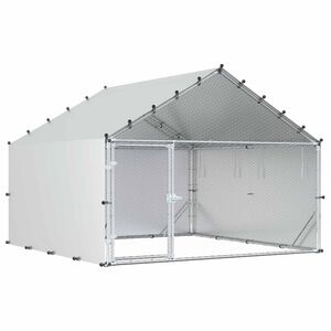 vidaXL Kacsakiszor&iacute;t&oacute; tetővel Ez&uuml;st 200 x 200 x 150 cm