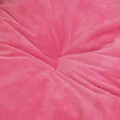vidaXL fekete-rózsaszín plüss és műbőr kutyaágy 99 x 89 x 21 cm