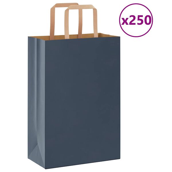 vidaXL 250 db k&eacute;k pap&iacute;rzacsk&oacute;k foganty&uacute;kkal 21x11x31 cm