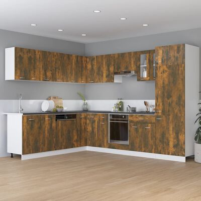 vidaXL füstös tölgy színű szerelt fa hűtőtároló szekrény 60x57x207 cm