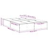 vidaXL Ágykeret tárolóval Fehér 150 x 200 cm Faanyag