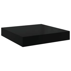 vidaXL magasf&eacute;nyű fekete MDF lebegő fali polc 23 x 23,5 x 3,8 cm