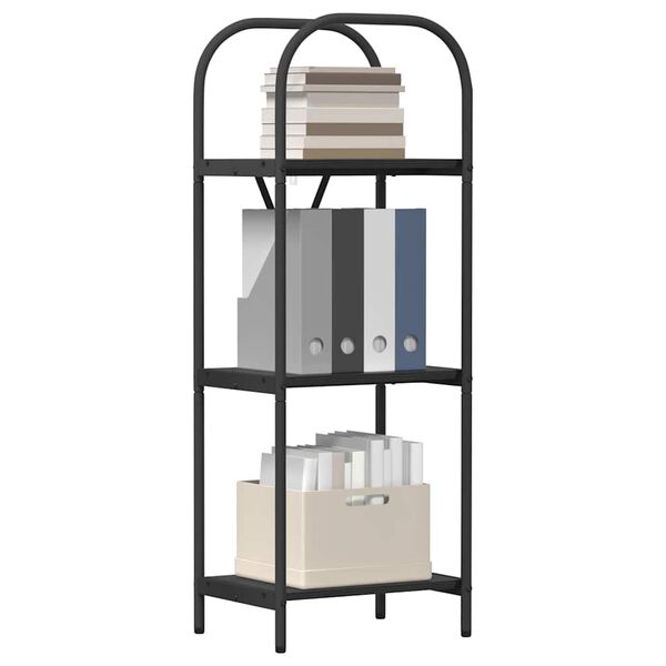 vidaXL K&ouml;nyvespolc Fekete t&ouml;lgy 40 x 30 x 109 cm Faanyag