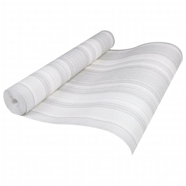 vidaXL szürke csíkos nem szőtt 3D tapéta 10 x 0,53 m