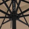 vidaXL Kerti napernyő Taupe és Fekete 295 x 295 x 245 cm