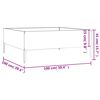 vidaXL corten acél kerti magaságyás 100 x 100 x 41 cm