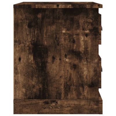 vidaXL füstös tölgyszínű szerelt fa éjjeliszekrény 39 x 39 x 47,5 cm