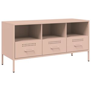 vidaXL r&oacute;zsasz&iacute;n ac&eacute;l TV-szekr&eacute;ny 100,5 x 39 x 50,5 cm