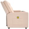 vidaXL 2 személyes krém dönthető masszázsfotel pohártartóval