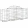vidaXL 4 db &iacute;ves horganyzott vas gabion kos&aacute;r 200x50x80/100 cm