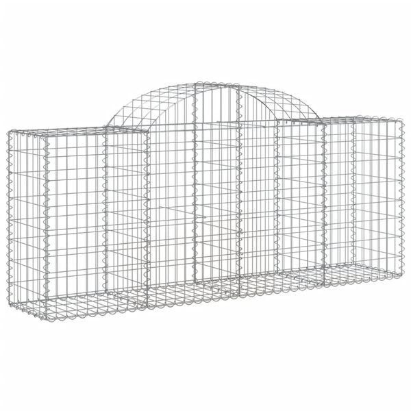vidaXL 4 db &iacute;ves horganyzott vas gabion kos&aacute;r 200x50x80/100 cm