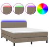 vidaXL t&oacute;psz&iacute;nű sz&ouml;vet rug&oacute;s &eacute;s LED-es &aacute;gy matraccal 140x200 cm