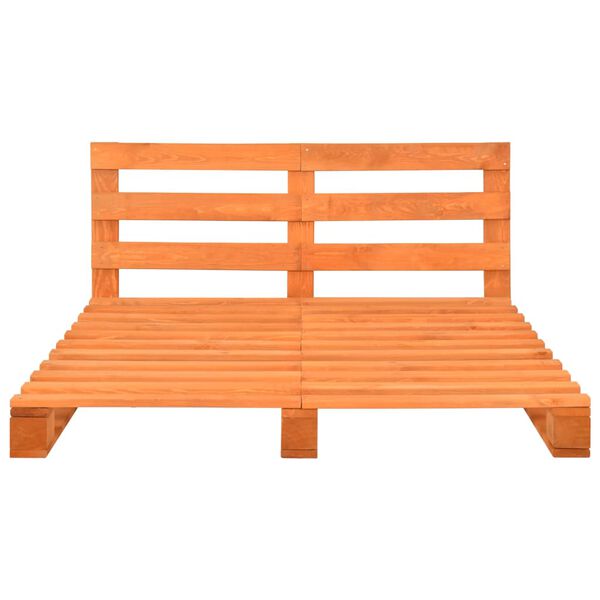 vidaXL barna t&ouml;m&ouml;r fenyőfa raklap &aacute;gykeret 200 x 200 cm