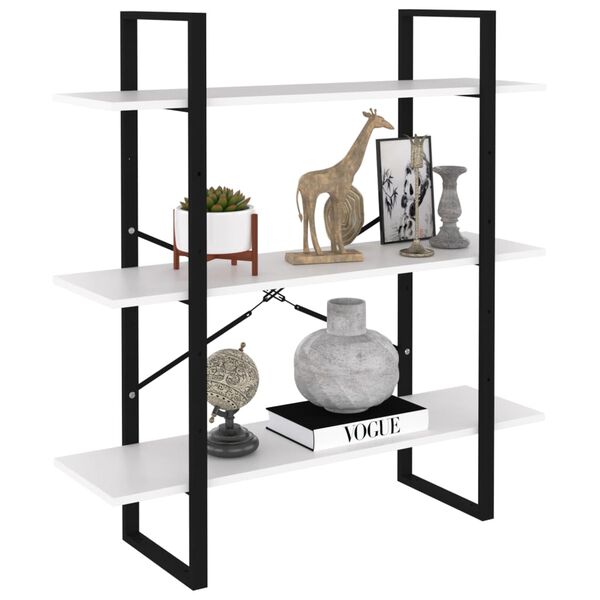 vidaXL feh&eacute;r forg&aacute;cslap k&ouml;nyvszekr&eacute;ny 100 x 30 x 105 cm