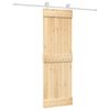 vidaXL Cs&uacute;sz&oacute; ajt&oacute; Term&eacute;szetes &eacute;s Feh&eacute;r 70 x 210 cm Szil&aacute;rd Fenyőfa