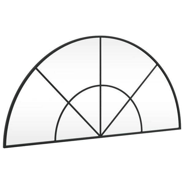 vidaXL fekete &iacute;velt vas fali t&uuml;k&ouml;r 100 x 50 cm