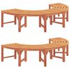 vidaXL Fa pad 8 -Seater 2 db 160 x 80 x 45cm T&ouml;m&ouml;r Eukaliptusz Fa