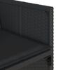 vidaXL 11 r&eacute;szes fekete polyrattan kerti &eacute;tkezőgarnit&uacute;ra p&aacute;rn&aacute;kkal