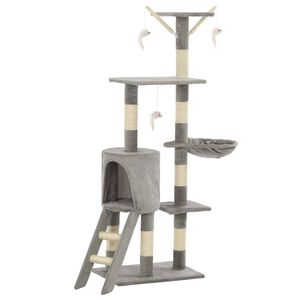 vidaXL sz&uuml;rke macskab&uacute;tor sziz&aacute;l kapar&oacute;f&aacute;kkal 138 cm