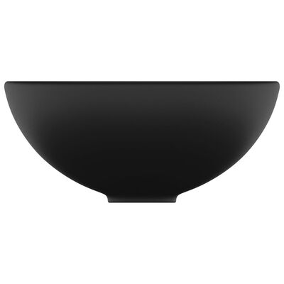 vidaXL kerek matt fekete kerámia luxus mosdókagyló 32,5 x 14 cm