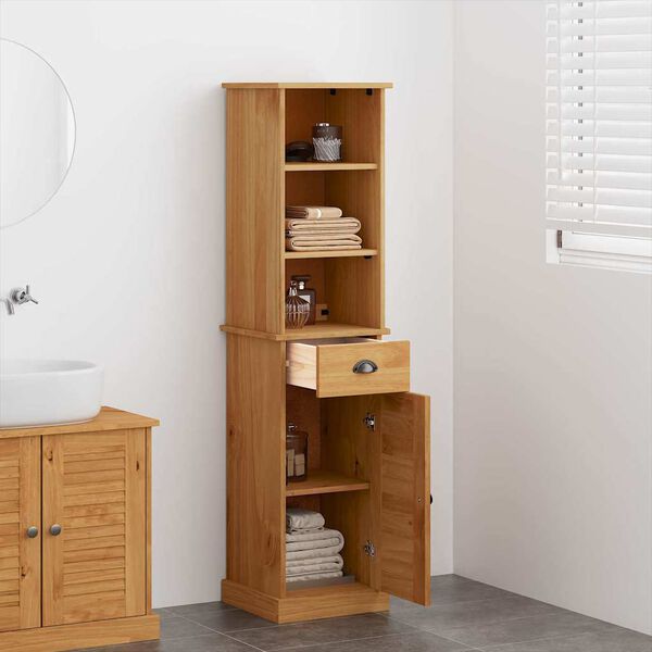 vidaXL F&uuml;rdőszoba b&uacute;tor szett fi&oacute;kkal VIGO 2 pcs Barna &eacute;s M&eacute;zbarna