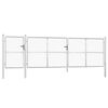 vidaXL ez&uuml;st sz&iacute;nű horganyzott ac&eacute;l h&aacute;l&oacute;s kerti kapu 500 x 125 cm