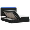 vidaXL LED t&aacute;rol&oacute;s &aacute;gy matraccal Fekete 200 x 200 cm Sz&ouml;vet