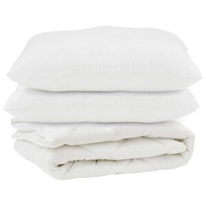 vidaXL Paplan p&aacute;rn&aacute;val 3 pcs Feh&eacute;r Mikrosz&aacute;l