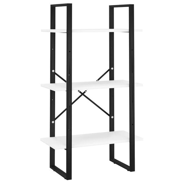 vidaXL fehér forgácslap tárolópolc 60 x 30 x 105 cm