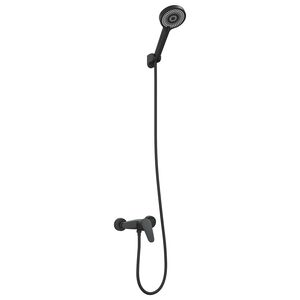 vidaXL Zuhanyfej K&eacute;szlet Fekete G 1 / 2 h&uuml;velyk