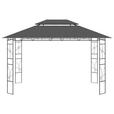 vidaXL antracitszürke pavilon 4 x 3 x 2,7 m 160 g/m²