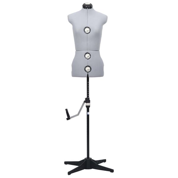vidaXL szürke női állítható próbababa S-es méret 33-40